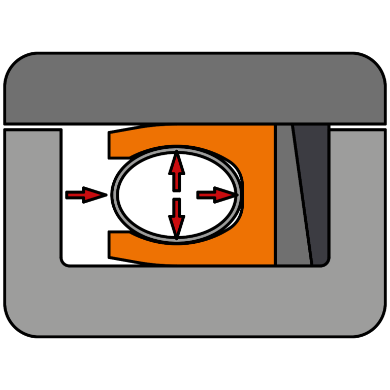Zweiteiliger Stützring / Splitted backup ring